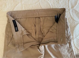 Pantalón chino Zara Hombre Beige