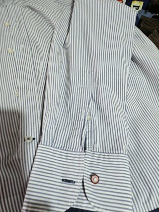 Camisa Massimo Dutti Rayas Azul Talla L