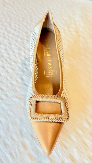 Zapatos Hispanitas Piel y Malla Talla 38