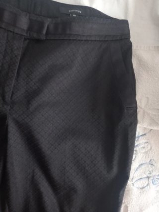Pantalón de vestir negro con textura talla 40
