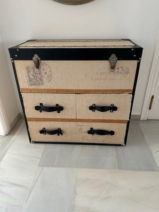 Cajonera Baúl Vintage Estilo Viaje