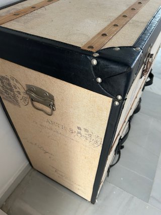 Cajonera Baúl Vintage Estilo Viaje