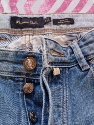 Pantalón Massimo Dutti Talla 40 Azul