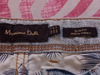 Pantalón Massimo Dutti Talla 40 Azul