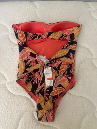 Bañador estampado tropical chica