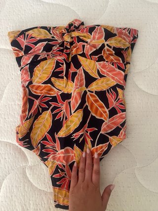 Bañador estampado tropical chica