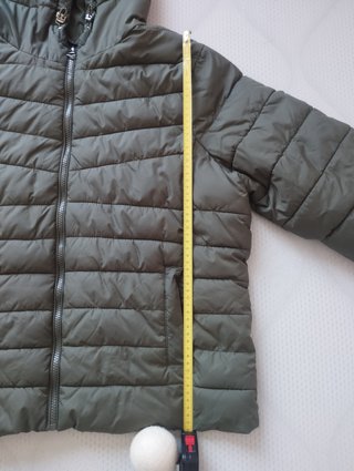 Cazadora acolchada verde con capucha XXL