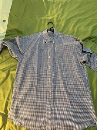 Camisa Paul & Shark cuadros azul y blanco