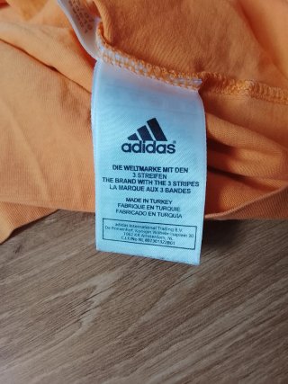 Camiseta Adidas Vintage Naranja Logotipo Grande