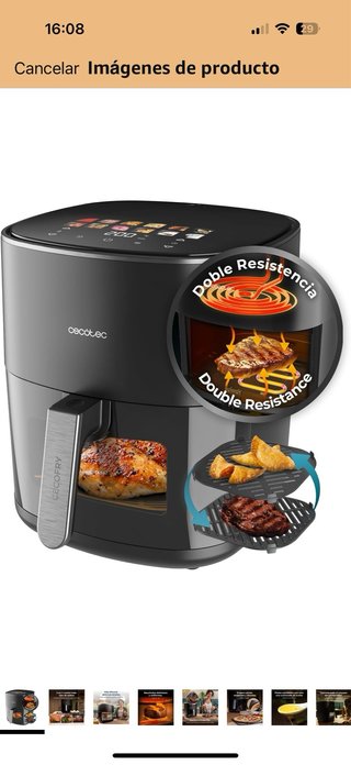 Cecotec Freidora Airfryer 6.5L Nueva