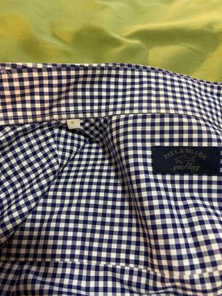 Camisa Paul & Shark Cuadros Vichy Azul/Blanco