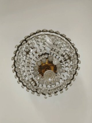 Lámpara de techo vintage cristal y metal