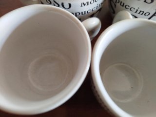 Tazzine caffè con scritte > 4 unità