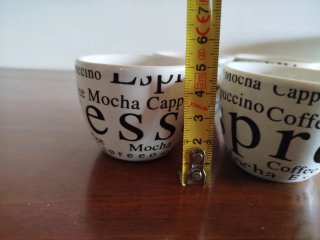 Tazzine caffè con scritte > 4 unità