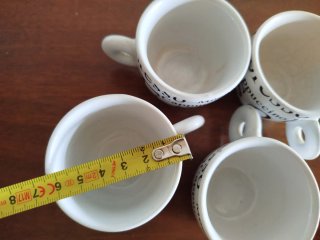 Tazzine caffè con scritte > 4 unità