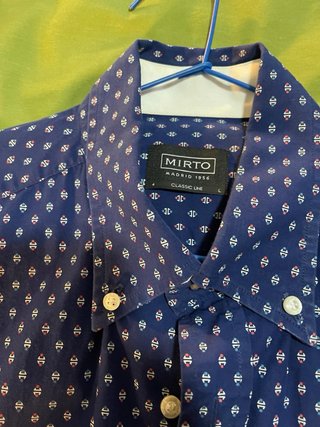 Camisa Mirto Estampada Azul y Blanca