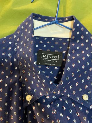 Camisa Mirto Estampada Azul y Blanca