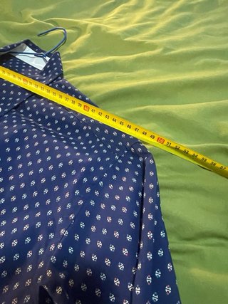 Camisa Mirto Estampada Azul y Blanca