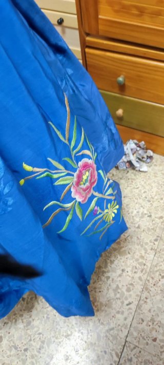 Falda Fallera / Dansaes , color azul .