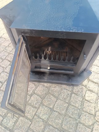 Estufa de leña para esquina
