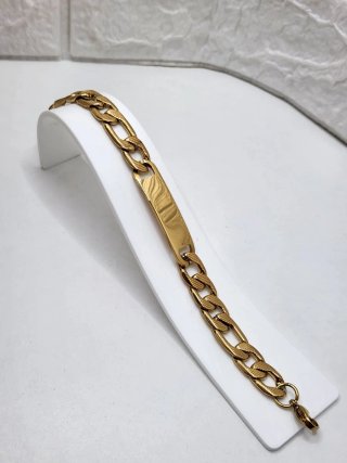 Esclava Acero Quirúrgico Chapado Oro