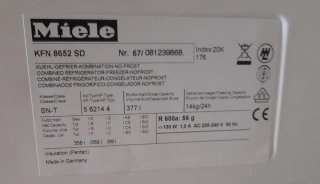 Cajón superior nevera frigorífico congelador Miele