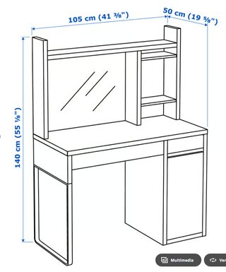 Escritorio IKEA MICKE Blanco 105x50 cm REBAJADO