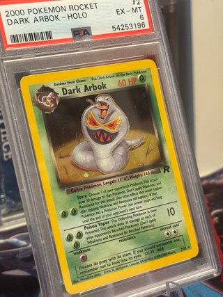 Carta Pokémon Dark Arbok Holo Rocket PSA 6