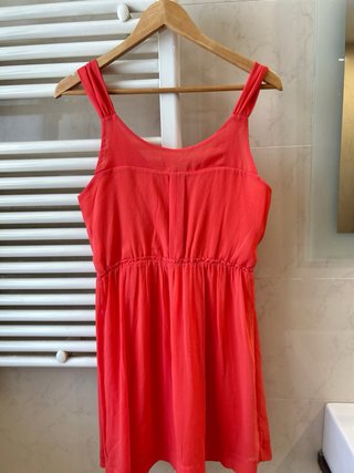 Pull&Bear Vestido Fluido Coral