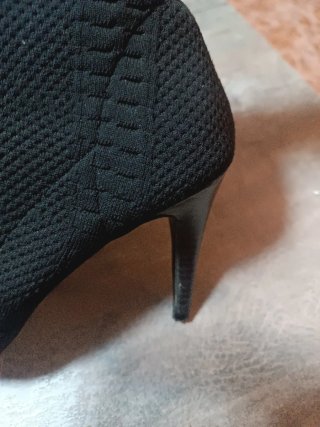 Botines Peep Toe Negros Talla 40