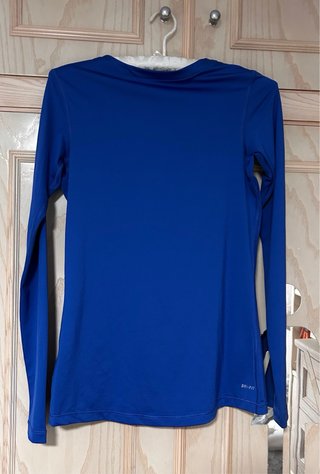 Camiseta deportiva Nike manga larga azul M