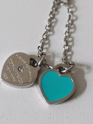 Conjunto Collar y Pulsera Corazón acero inoxidable