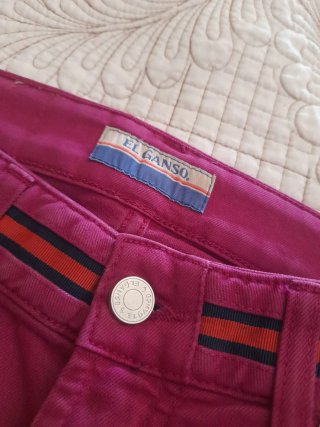 Pantalones El Ganso Talla 36 rosa oscuro corinto