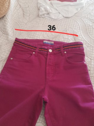 Pantalones El Ganso Talla 36 rosa oscuro corinto