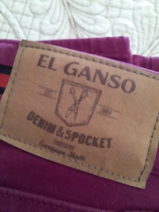 Pantalones El Ganso Talla 36 rosa oscuro corinto