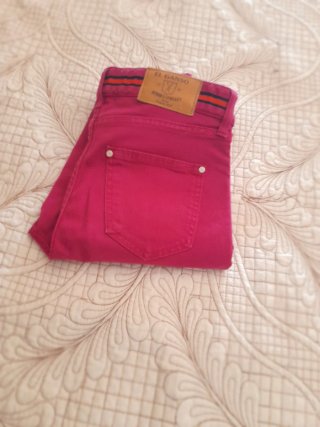 Pantalones El Ganso Talla 36 rosa oscuro corinto
