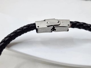 Pulsera Cuero Trenzado y Acero Inoxidable