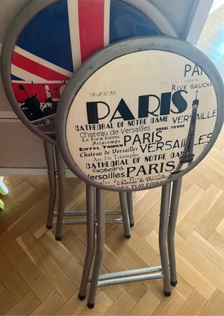 Banquetas plegables Londres y París
