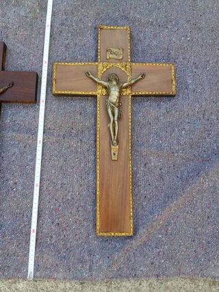 Crucifijo antiguo de pared cruz