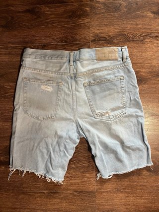 Bershka Shorts Vaqueros Azules Rotos