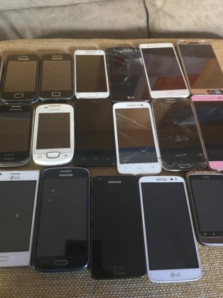 Lote móviles HTC, LG, Samsung para piezas
