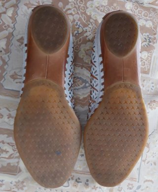 Pikolinos Bailarinas Verano Cuero Blanco y Marrón