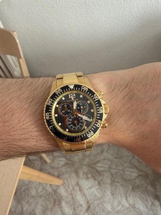 Reloj Lanscotte Suizo Bañado en Oro