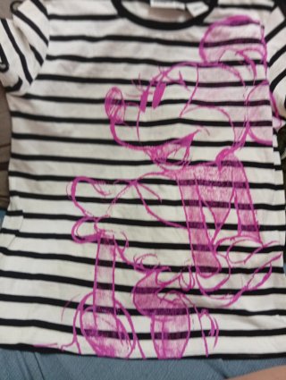 Camiseta Desigual Disney Rayas Minnie Rosa