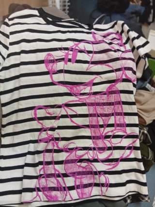Camiseta Desigual Disney Rayas Minnie Rosa
