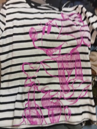 Camiseta Desigual Disney Rayas Minnie Rosa