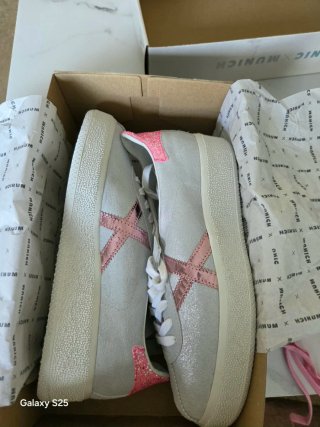 Munich Bambas Plata y Rosa Talla 40