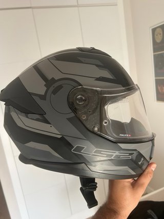 Casco Integral Moto LS2 Stream II Negro/Gris