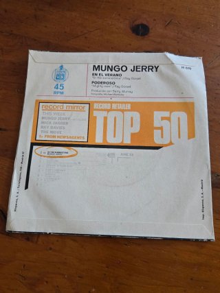 Vinilo Mungo Jerry -En el verano / Hombre poderoso