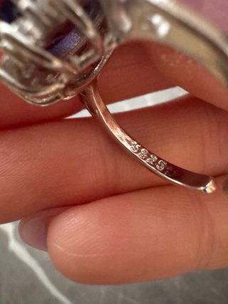 Anello Argento 925 Zircone Viola